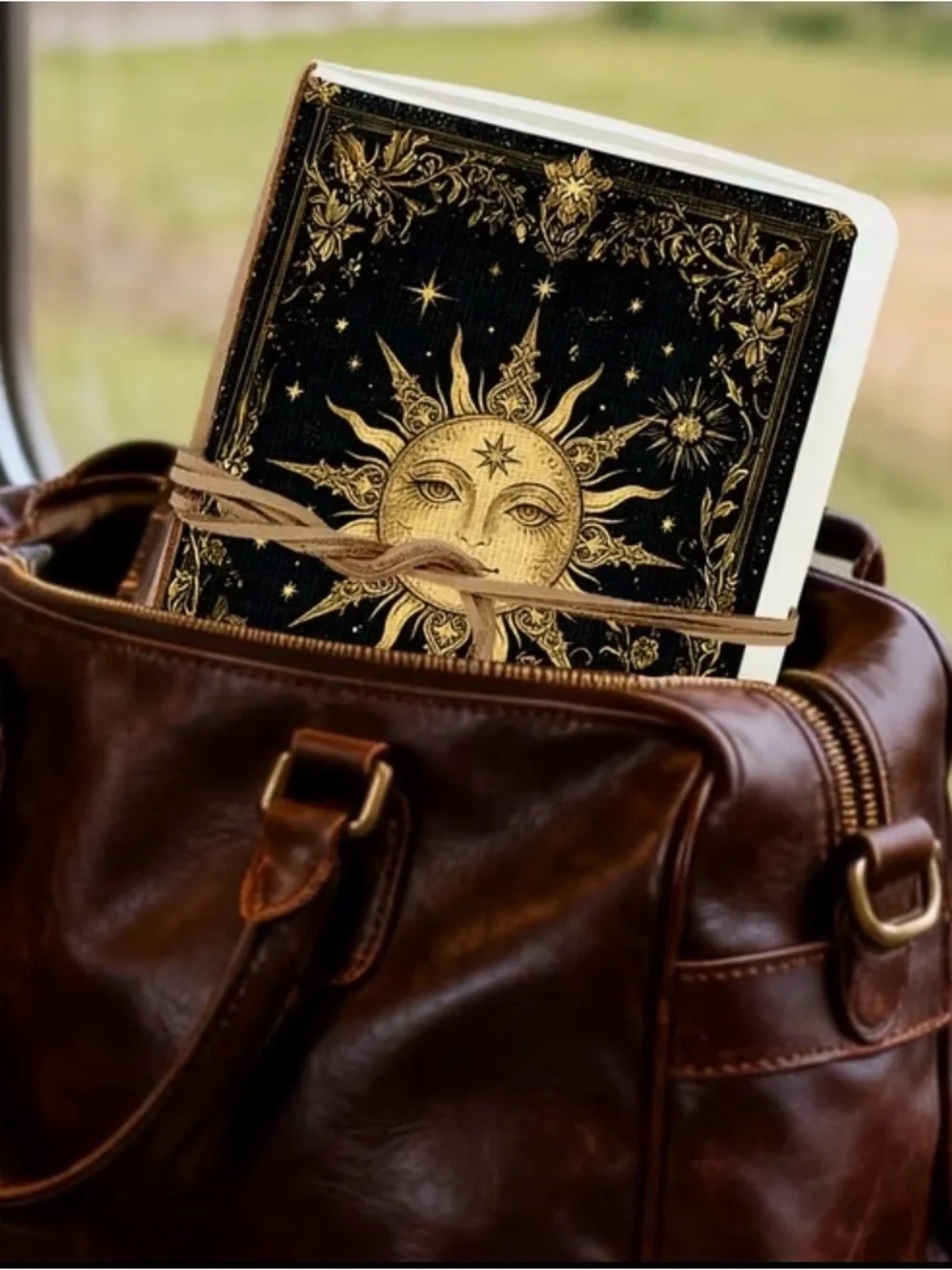 Premium Black & Gold Sun Journal